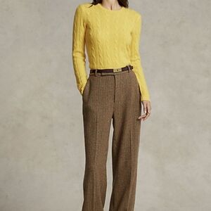 Ralph Lauren Black Label Cashmere Cable Sweater Size Medium Preppy Luxury